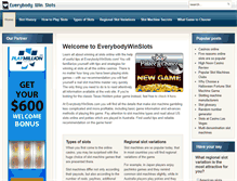 Tablet Screenshot of everybodywinslots.com